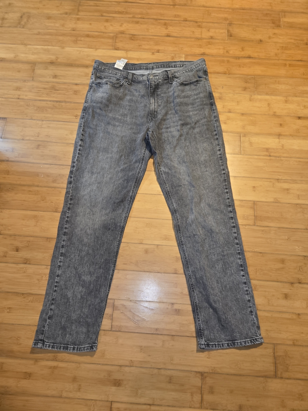Levi's 541 Athletic Taper Jeans Mens 38x34 Gray Stretch Denim